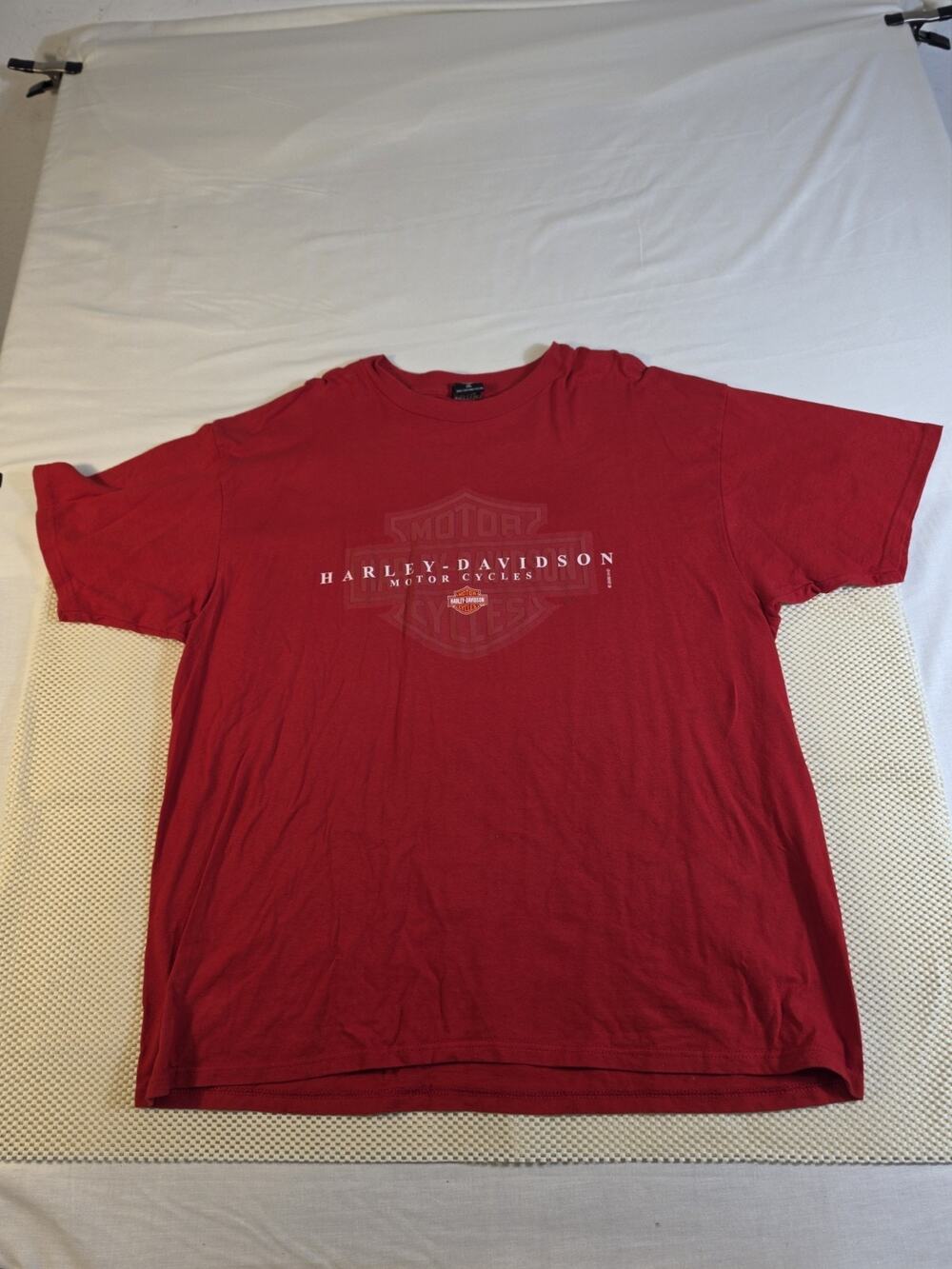 Harley Davidson RED T-Shirt TEXAN Harley-Davidson Of Conroe Size 2XL